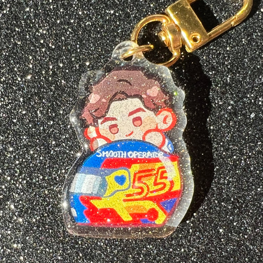 F1 Carlos Sainz Helmet Acrylic Charm