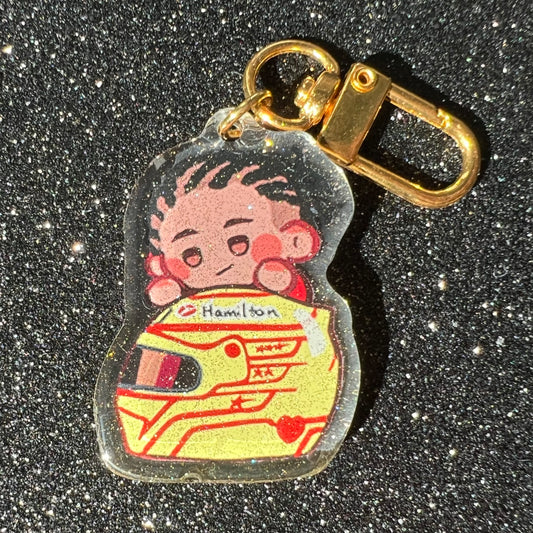 F1 Lewis Hamilton Helmet Acrylic Charm
