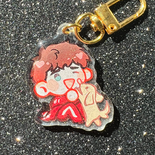 F1 Charles Leclerc Dog Acrylic Charm