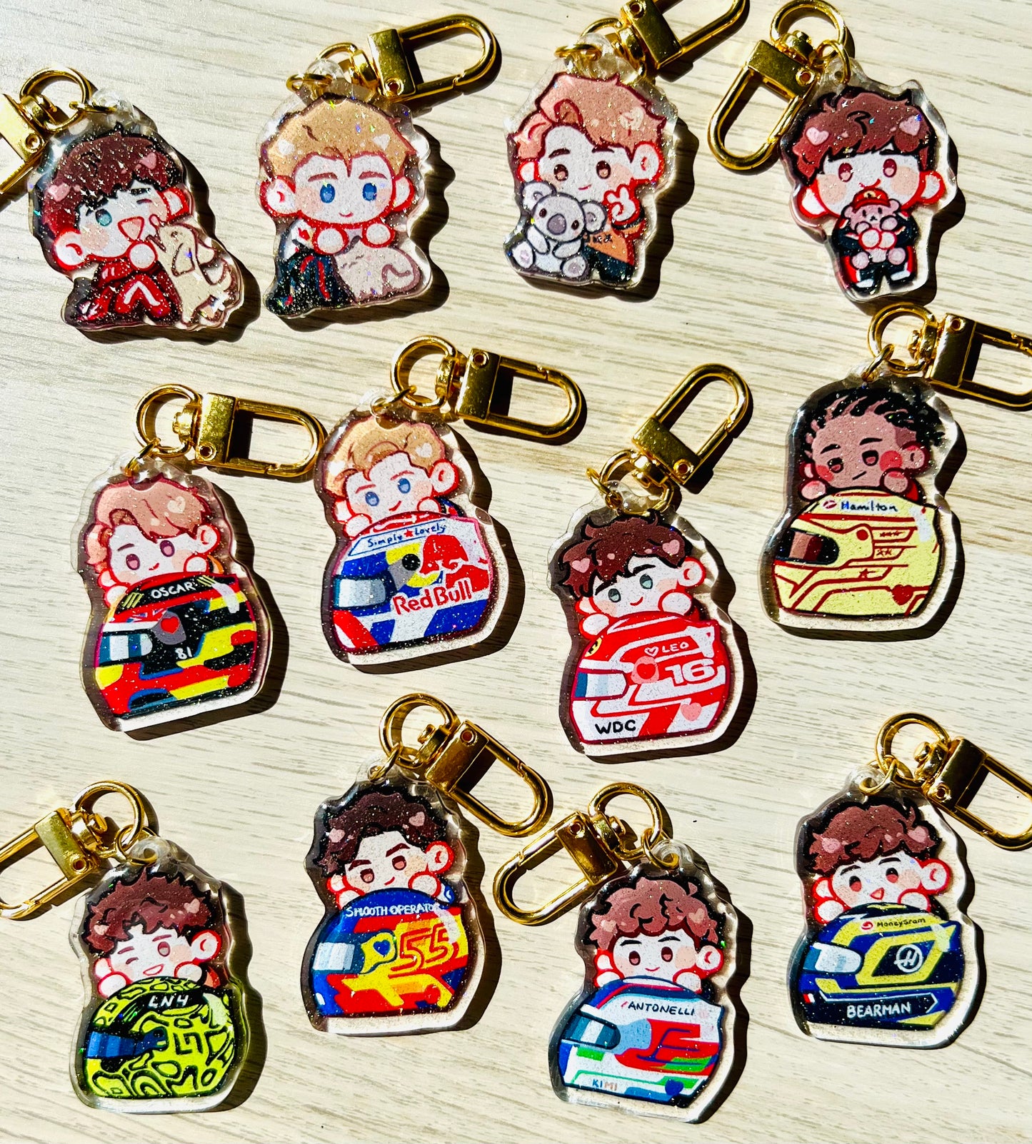F1 Carlos Sainz Helmet Acrylic Charm