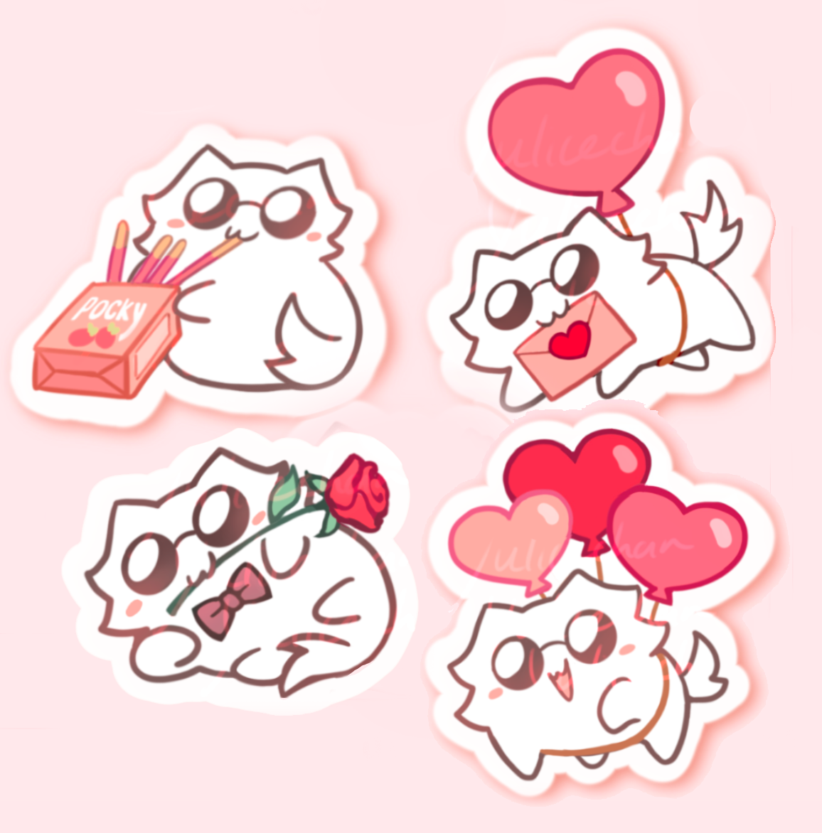 Gojo Cat February Stickers