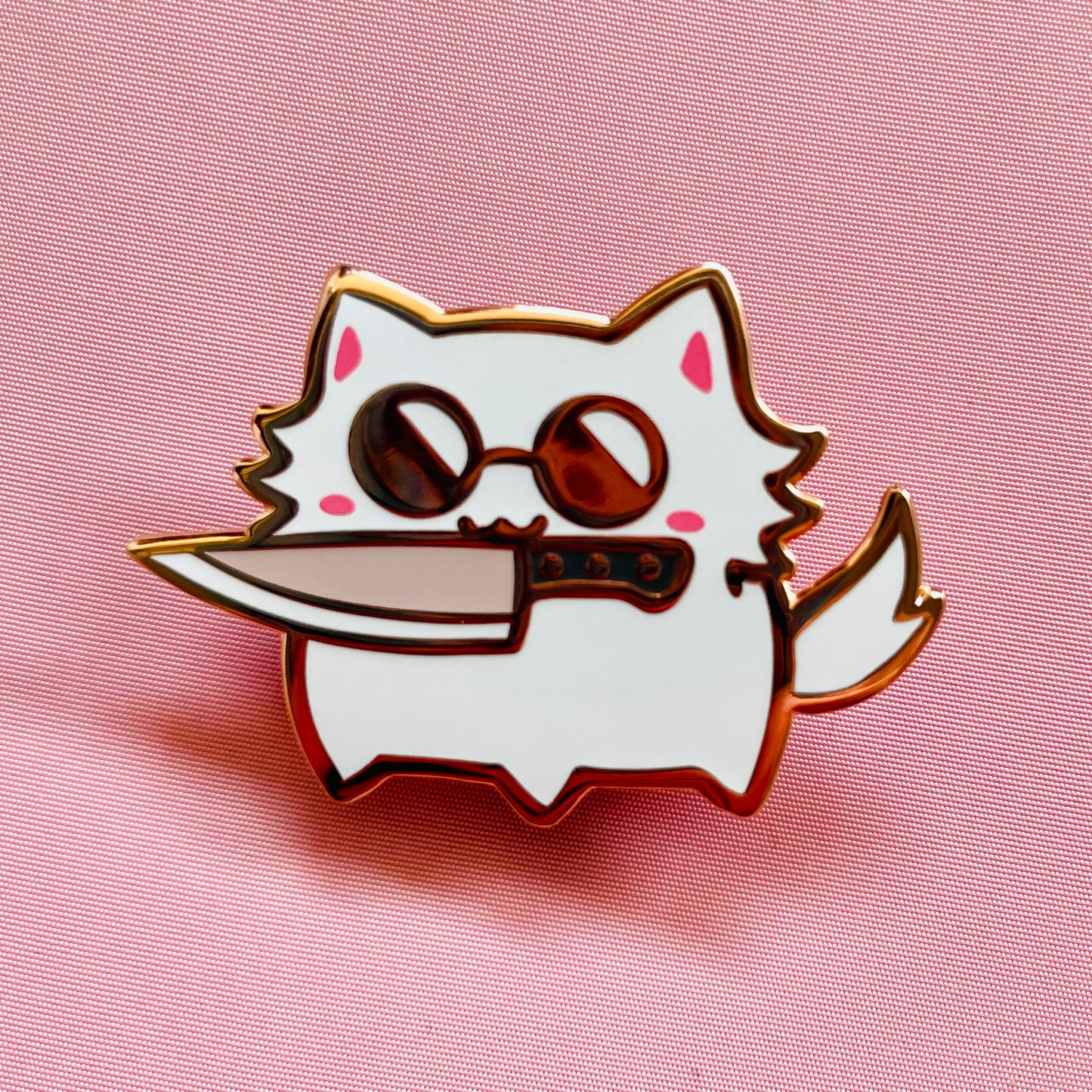 Gojo Cat Knife Enamel Pin