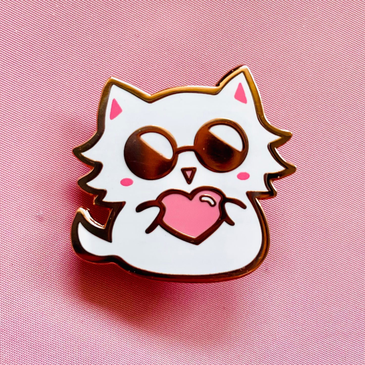 Gojo Cat Heart Enamel Pin