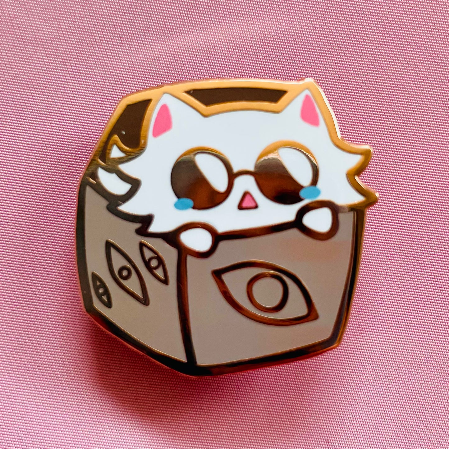 Gojo Cat Prison Cube Enamel Pin