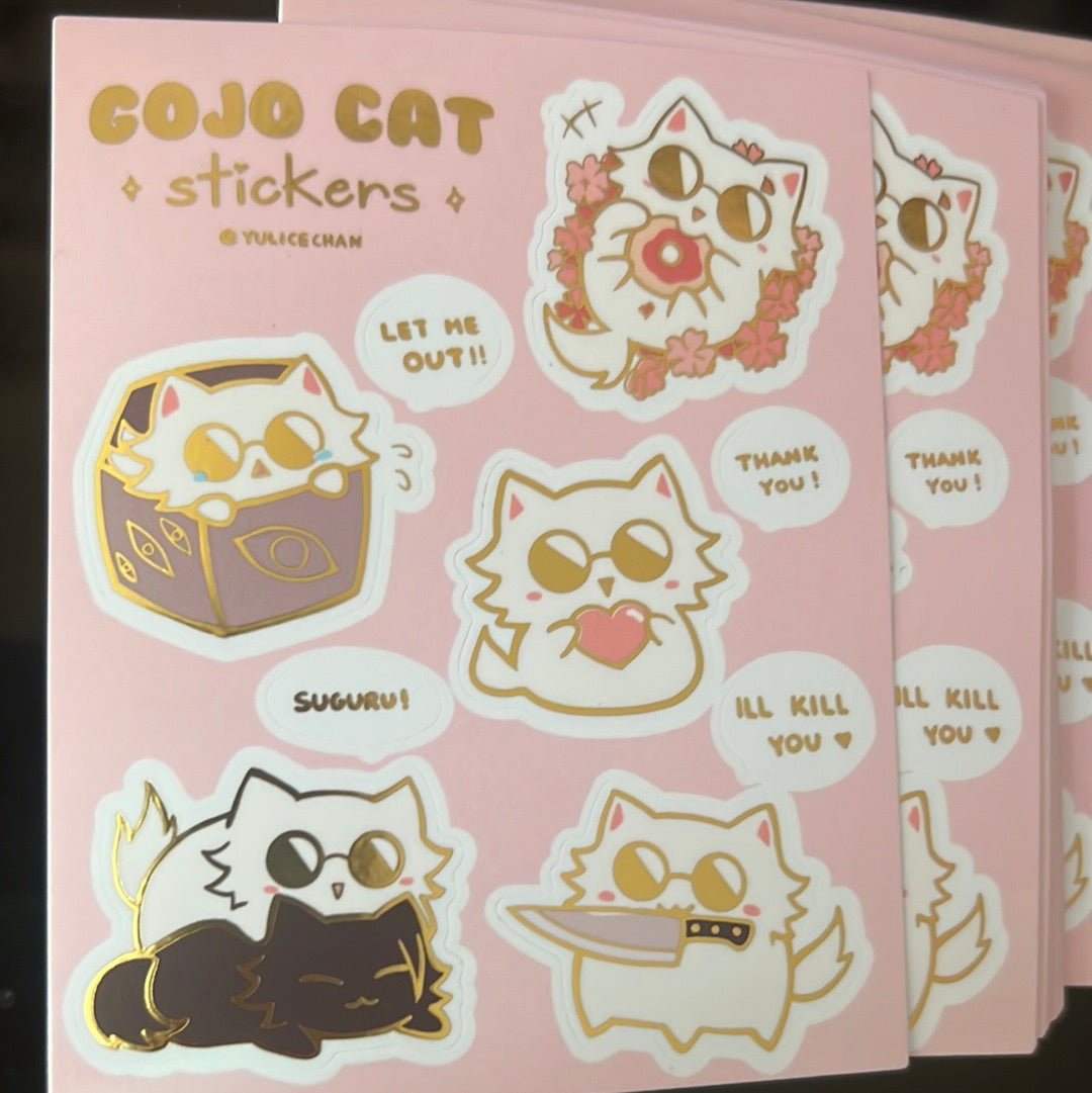 Gojocat Gold Foil Sticker Sheet