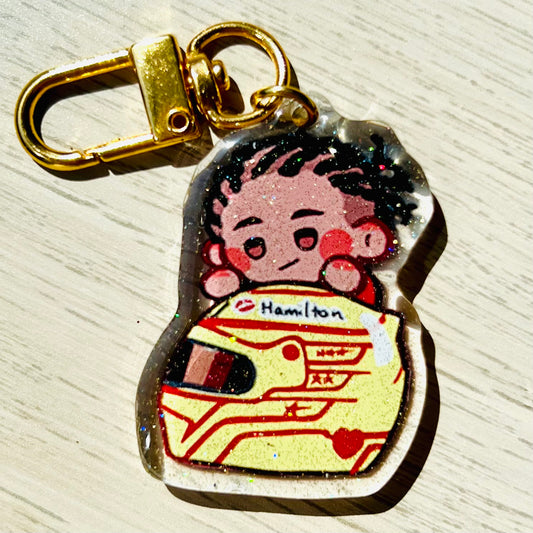 F1 Lewis Hamilton Helmet Acrylic Charm