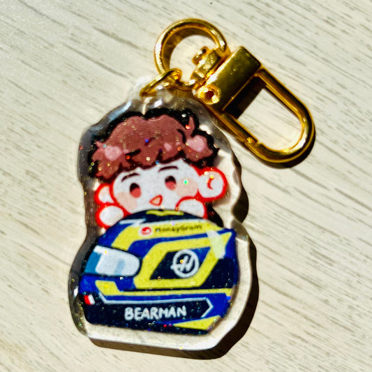 F1 Ollie Bearman Helmet Acrylic Charm