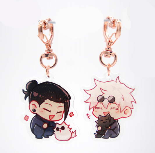 Geto and Gojo Cat Acrylic Charms