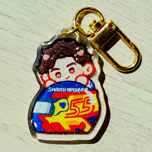 F1 Carlos Sainz Helmet Acrylic Charm