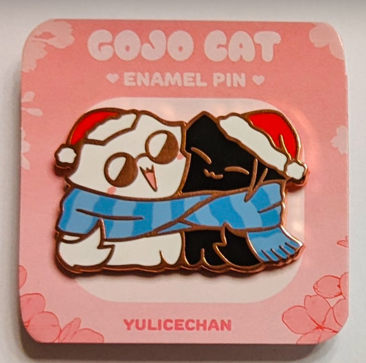 Gojo and Geto Cat Christmas Pin