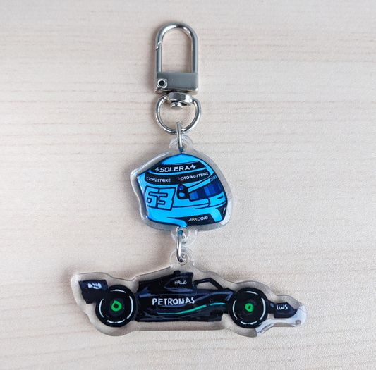 F1 George Russell Acrylic Charm