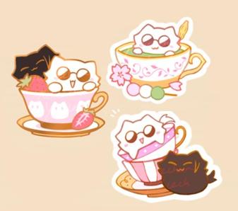 Gojo Cat January Stickers