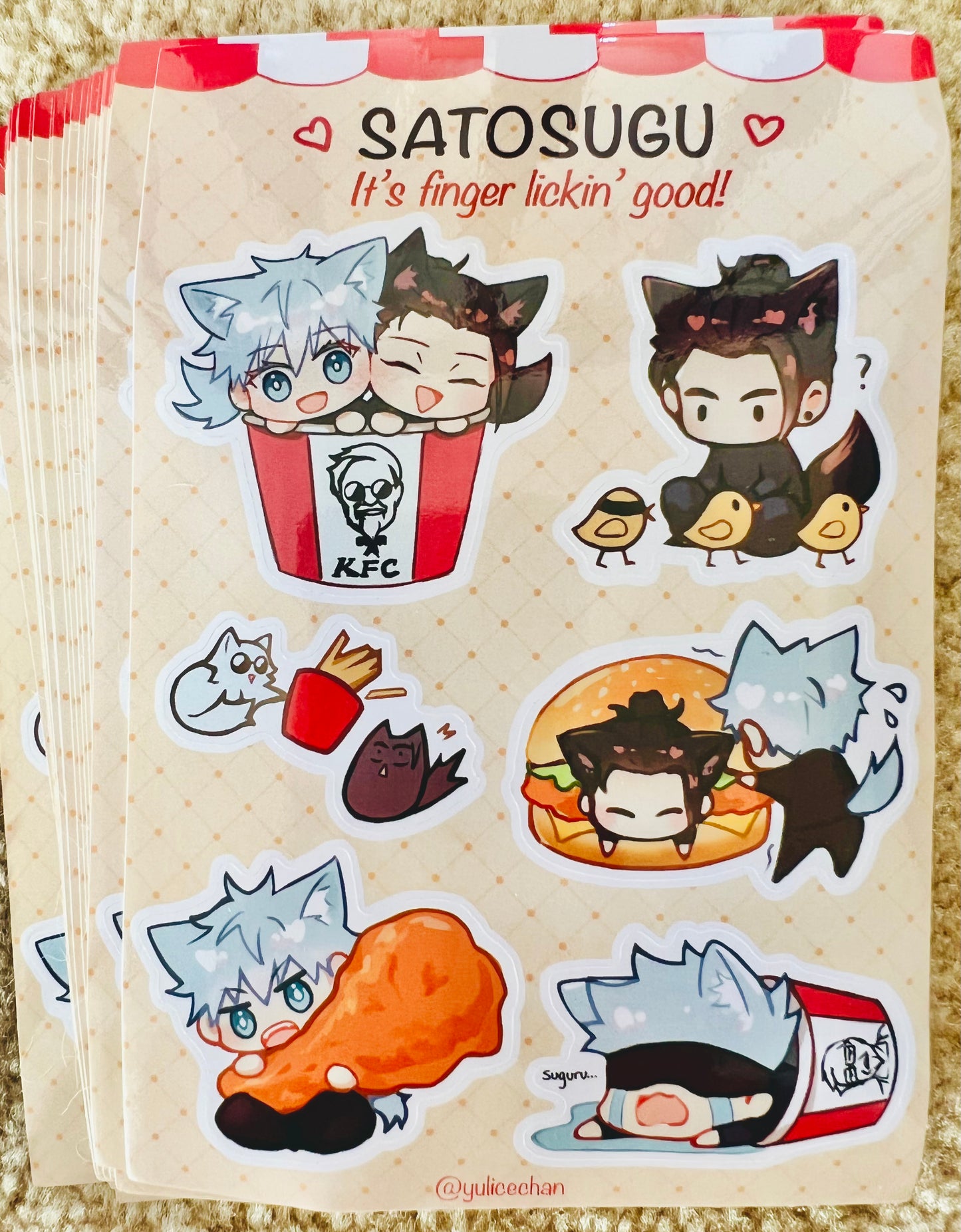 Satosugu KFC Sticker Sheet